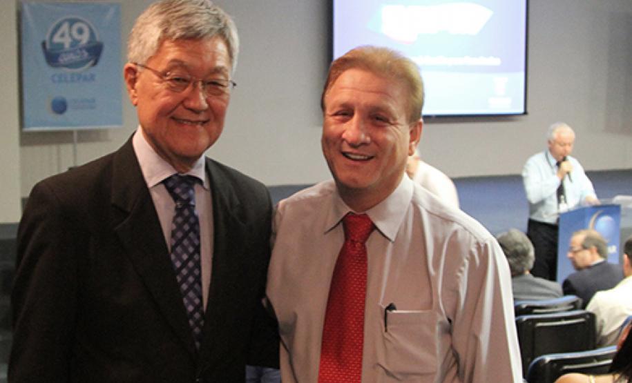 Celepar apresenta solução inédita para acompanhamento do plano de governo O secretário de Planejamento e Coordenação Geral, Cassio Taniguchi, ao lado do presidente da Celepar, Jacson Carvalho Leite, fizeram a abertura da apresentação do SAPM