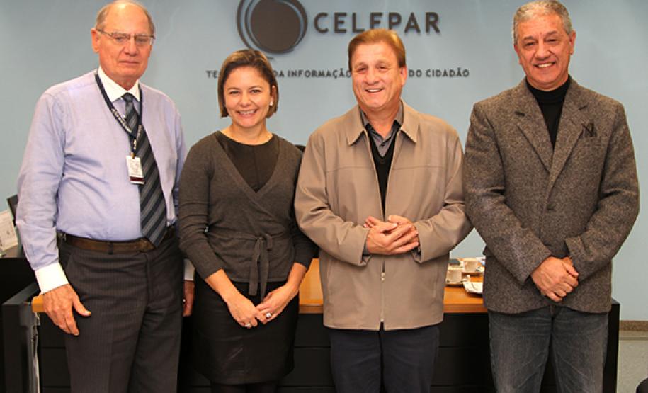 Lucio Alberto Hansel, Carlise Kwiatkowski, Jacson Carvalho Leite e Gilmar Tesserolli