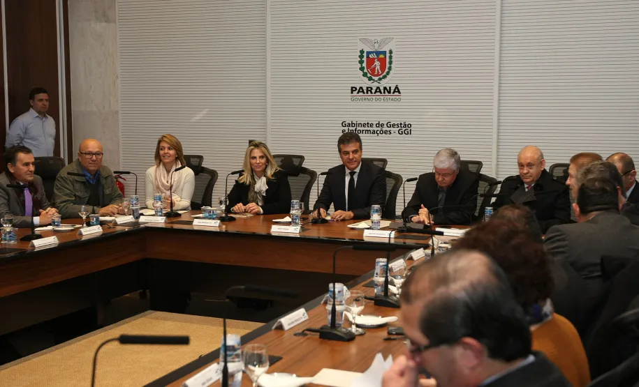 O governador Beto Richa durante reunião com secretariado.  Curitiba/Pr, 22.06.2016