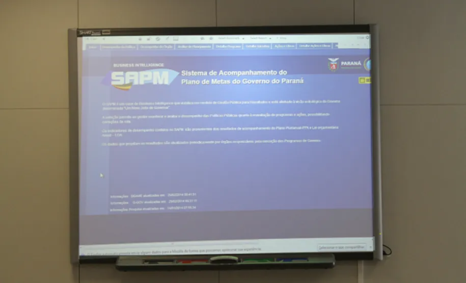 Celepar apresenta ao secretário Cassio Taniguchi o Sistema de Acompanhamento do Plano de Metas do Governo do Paraná (SAPM)