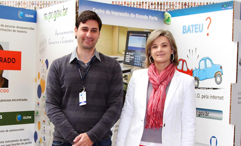 Equipe da Coordenação de Sistemas de Informação (COSIN-A7) responsável pelo desenvolvimento da solução à SESP: João Alfredo Knopik Júnior e Débora Ruedell