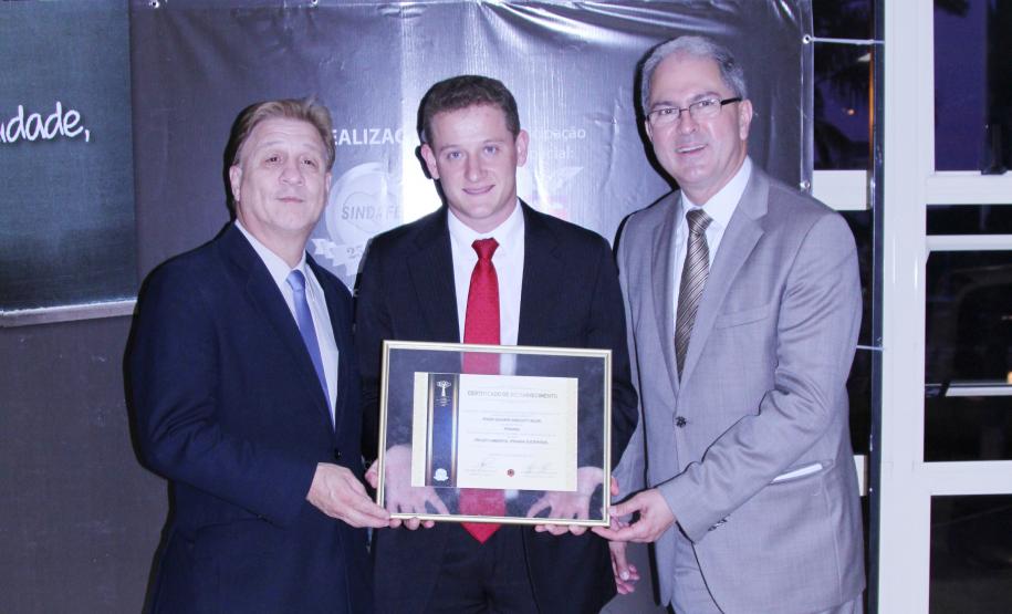 Jacson Carvalho Leite,  o prefeito de Ipiranga, Roger Selski e Agenor Carvalho Dias