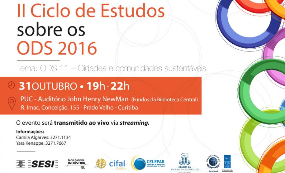 Celepar transmite II ciclo de estudos com o tema cidades e comunidades sustentáveis ODS 11