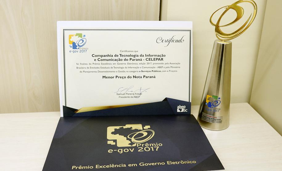 Menor Preço do Nota Paraná recebe Prêmio e-Gov 2017