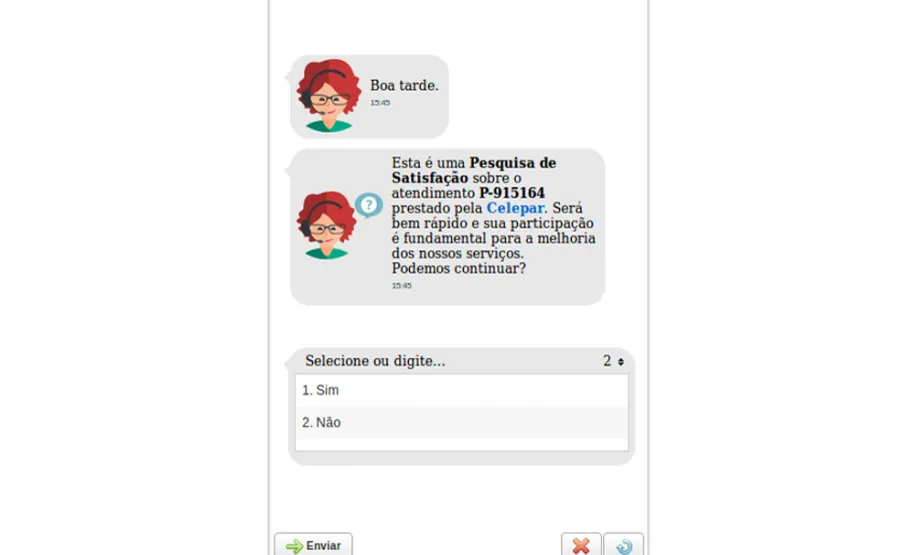 Divisão de Gestão dos Núcleos Regionais utiliza ChatBot na realização de pesquisas de satisfação com clientes