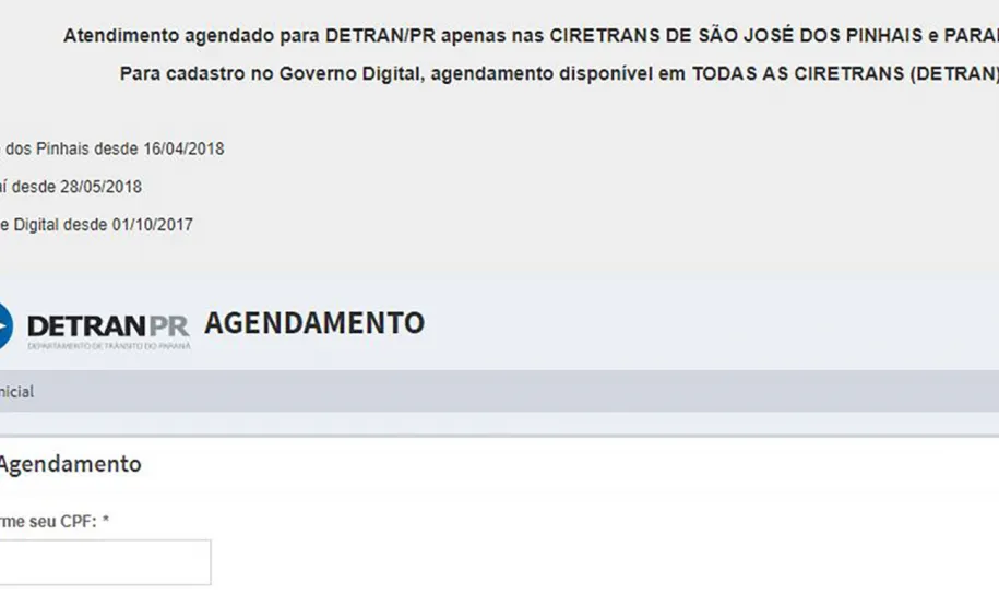 Detran implanta agendamento online para atendimento por hora marcada