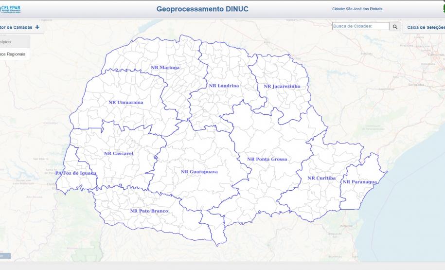 Ferramenta de Geoprocessamento traz agilidade e facilita gestão dos Núcleos Regionais da Celepar