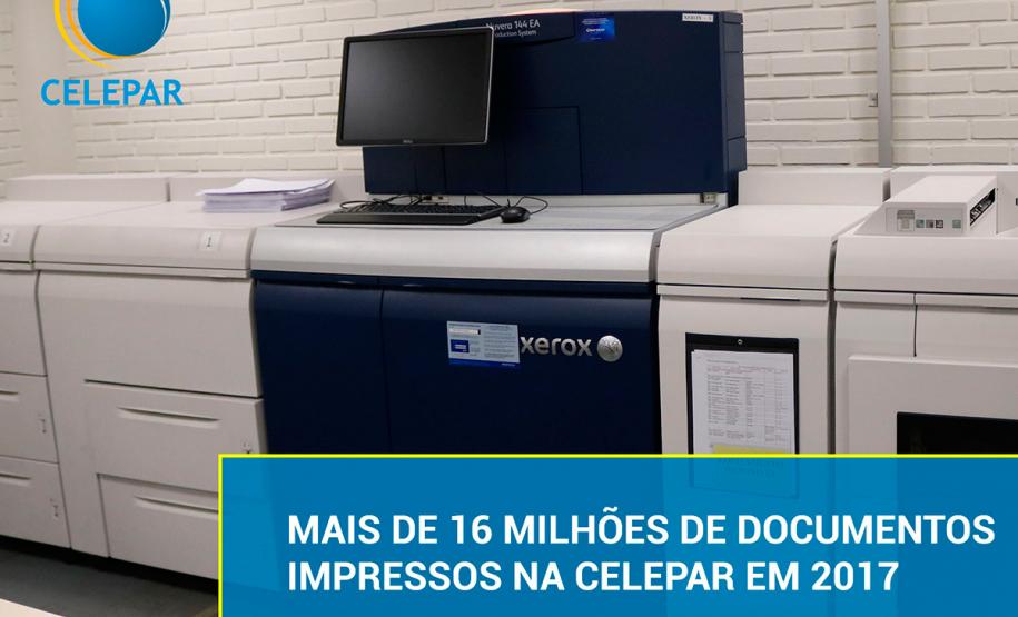 Mais de 16 milhões de documentos foram impressos na Celepar em 2017