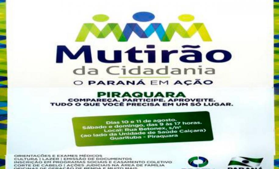 Celepar responde pela infraestrutura do Mutirão da Cidadania Paraná em Ação em Piraquara