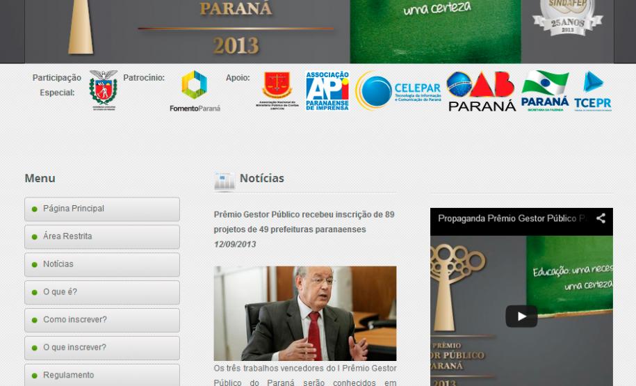 Prêmio Gestor Público recebeu inscrição de 89 projetos de 49 prefeituras paranaenses x