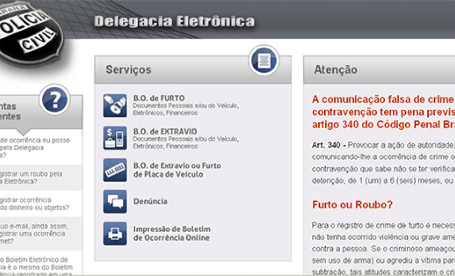 Delegacia Eletrônica, projeto desenvolvido em conjunto pela Polícia Civil e Celepar, começa a registrar ocorrências de furtos